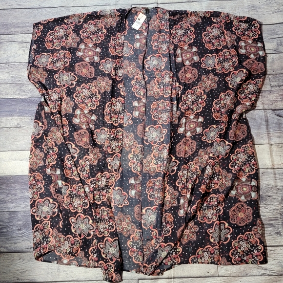 Lane Bryant Floral and paisley duster cardi one sz - Picture 2 of 8